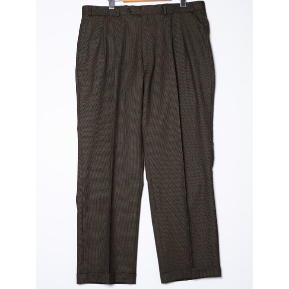 Vtg Chaps Ralph Lauren Mens 44R 3 Piece Houndstooth Wool Suit 36x30 Pants Vest - Picture 6 of 11